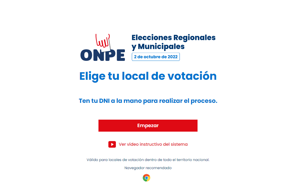  Elige tu local de votación en la ONPE 2022: link para ingresar con tu DNI